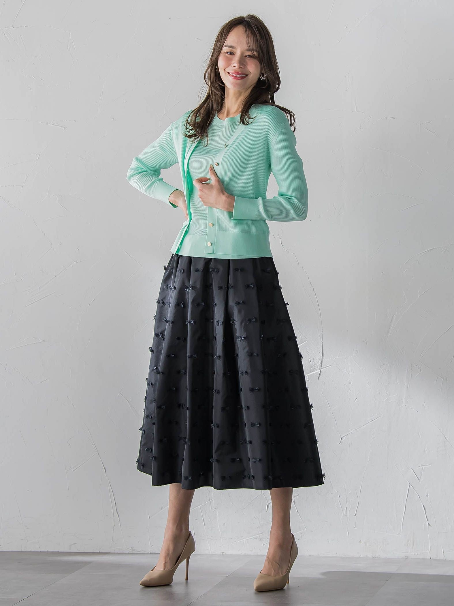 リボンジャガードスカート