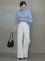 ボリュームスリーブシャツ≪洗濯機で洗える≫