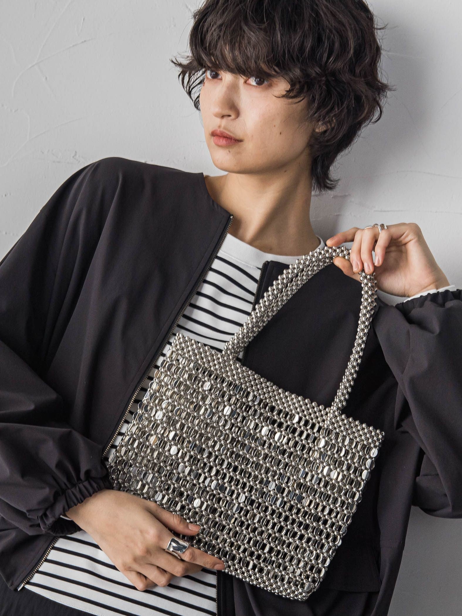 メタルビーズバッグ