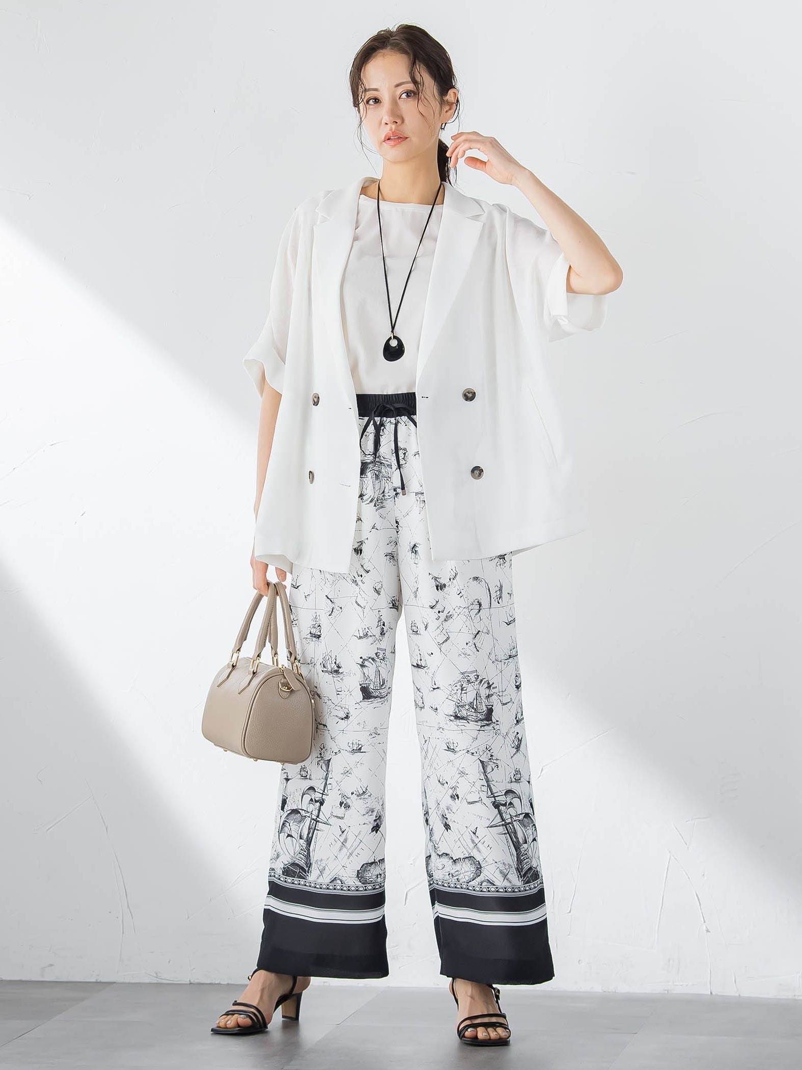 【カタログ掲載】スカーフプリントパンツ