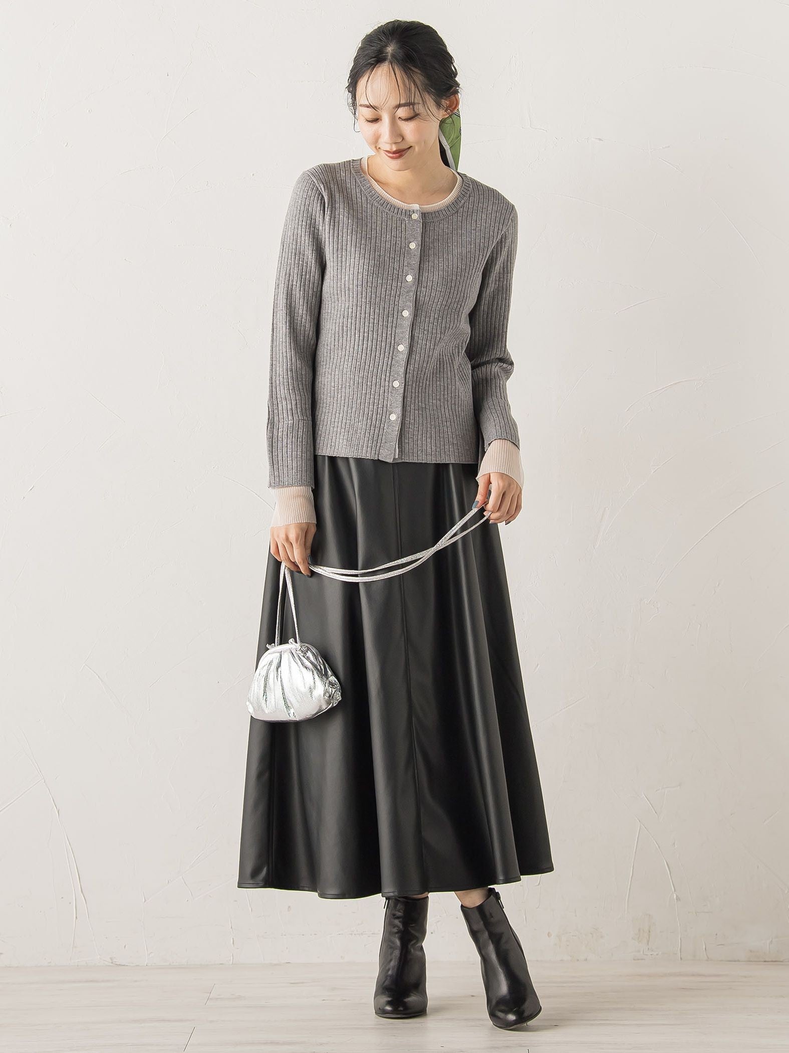 レザーライクスカート≪洗濯機で洗える≫