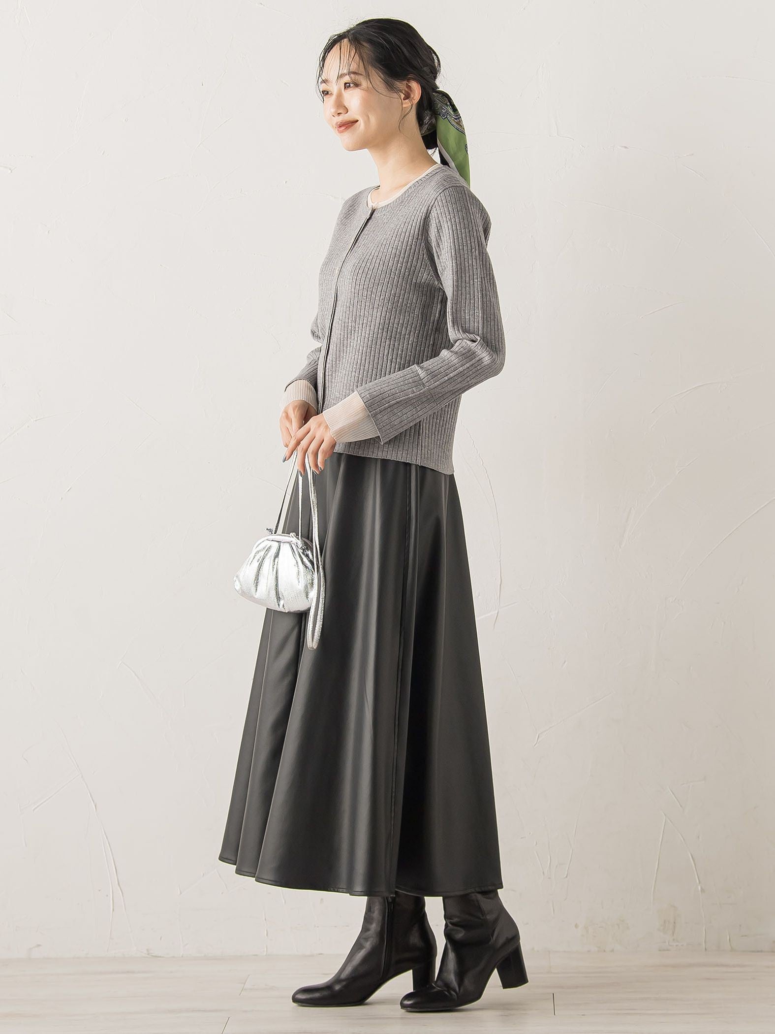 レザーライクスカート≪洗濯機で洗える≫