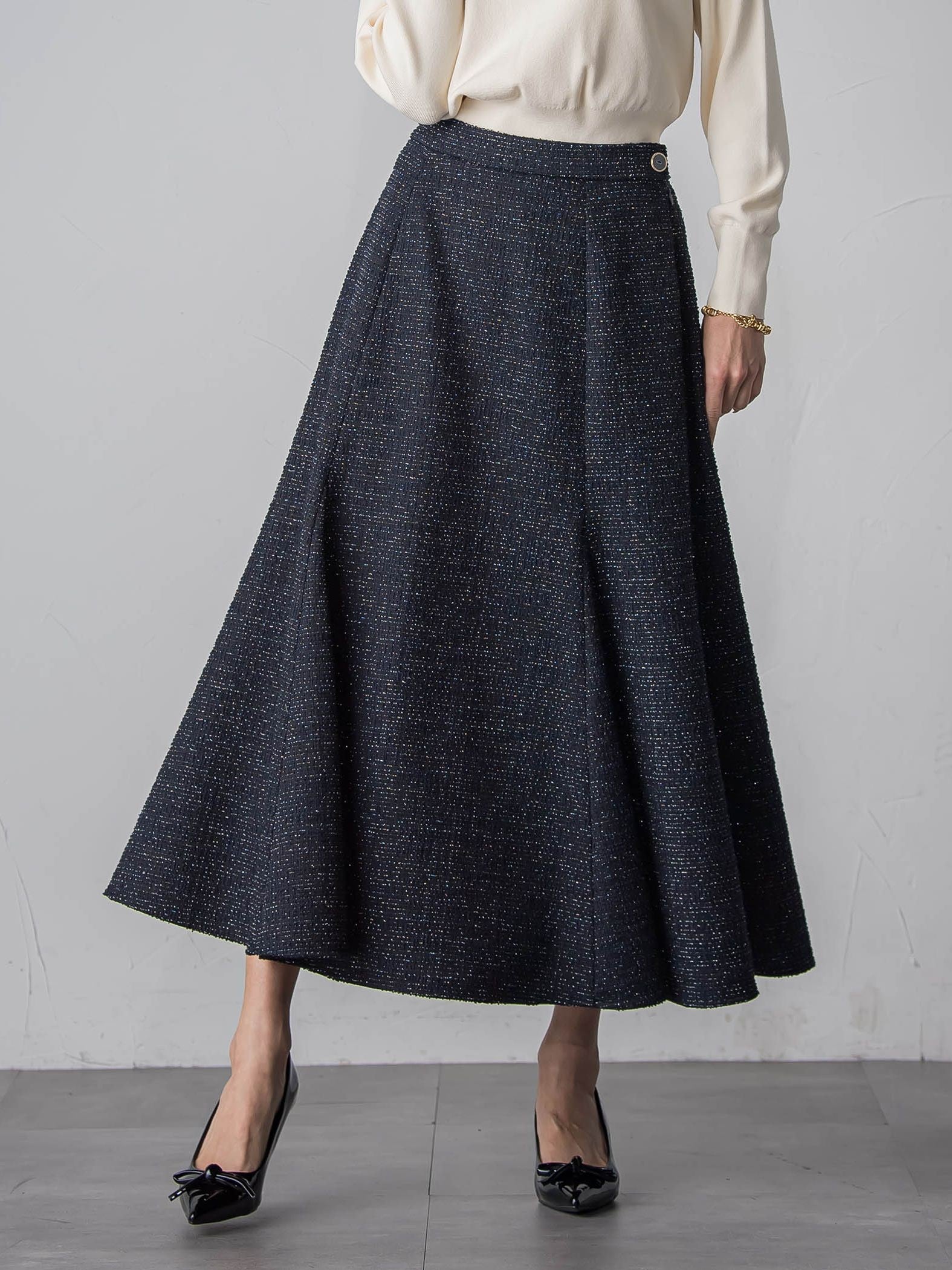 ツイードラメマーメイドスカート