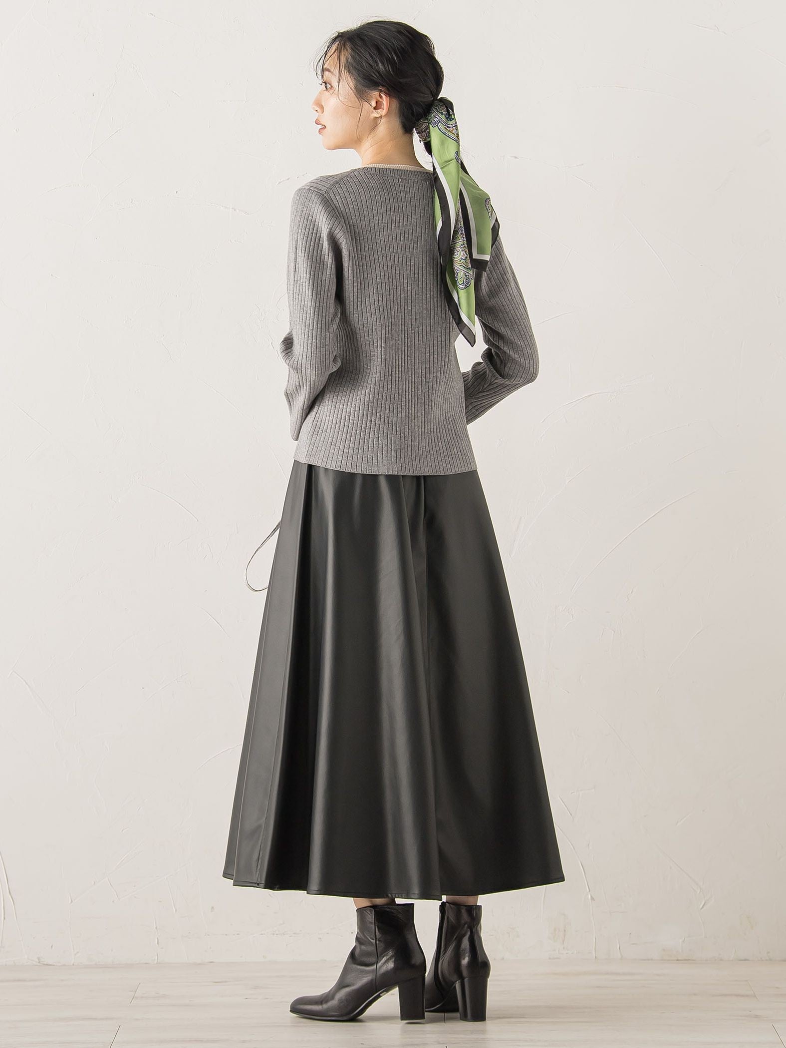 レザーライクスカート≪洗濯機で洗える≫