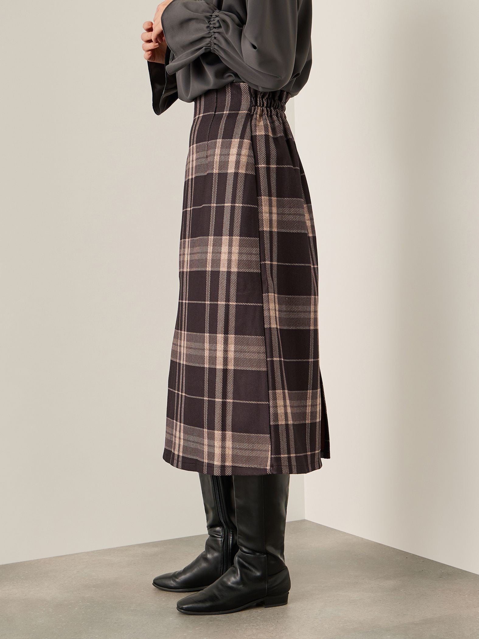 ブラッシュバックストレッチイージースカート≪洗濯機で洗える≫