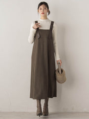 ミックスツイード×レザーライクジャンスカ≪洗濯機で洗える≫