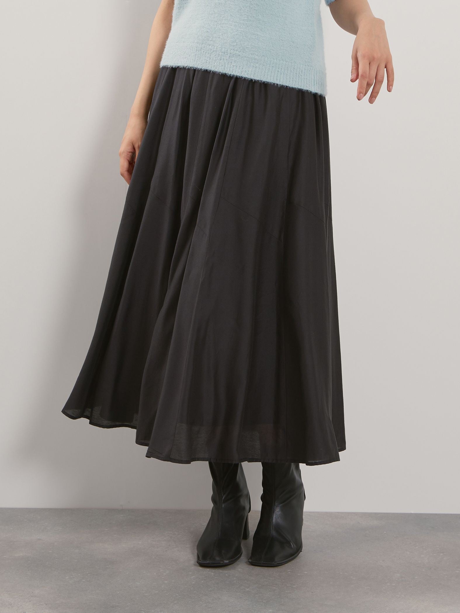 シルキーローンウエストプリーツスカート≪手洗い可能≫