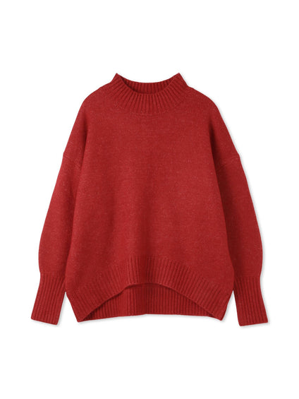 ヤクライクモックネックニットプルオーバー