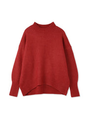 ヤクライクモックネックニットプルオーバー