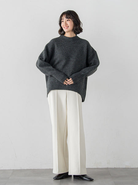 【WEB限定】”毎日頼れる”ゆったりモックネックニット