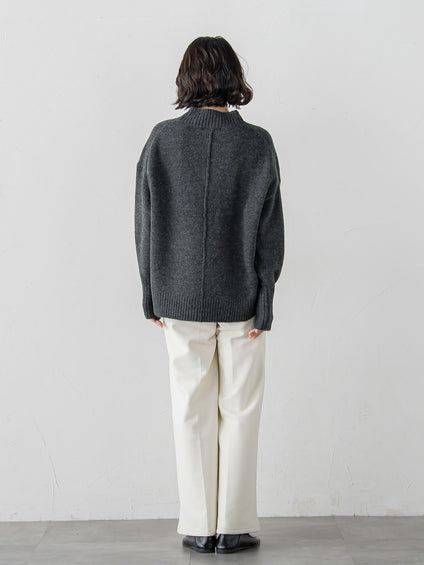 【WEB限定】”毎日頼れる”ゆったりモックネックニット