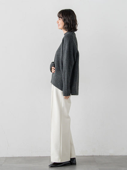 【WEB限定】”毎日頼れる”ゆったりモックネックニット