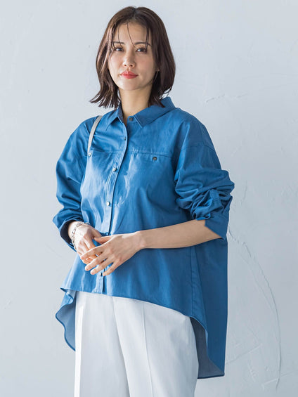 【一部店舗限定販売】ライトデニムシャツ≪洗濯機で洗える≫