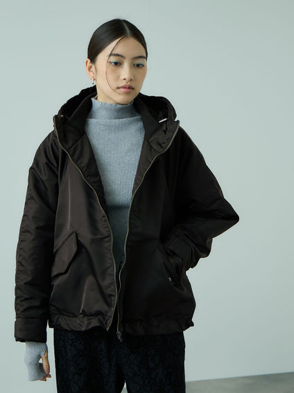 ナイロン中綿フードMA-1ジャケット≪手洗い可能≫