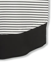 ポンチローマ異素材ラウンドヘムカットソー