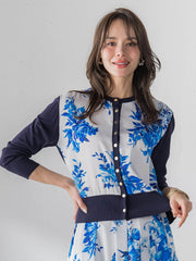 ビッグフラワーブーケカーディガン