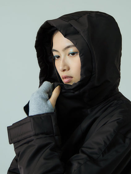ナイロン中綿フードMA-1ジャケット≪手洗い可能≫