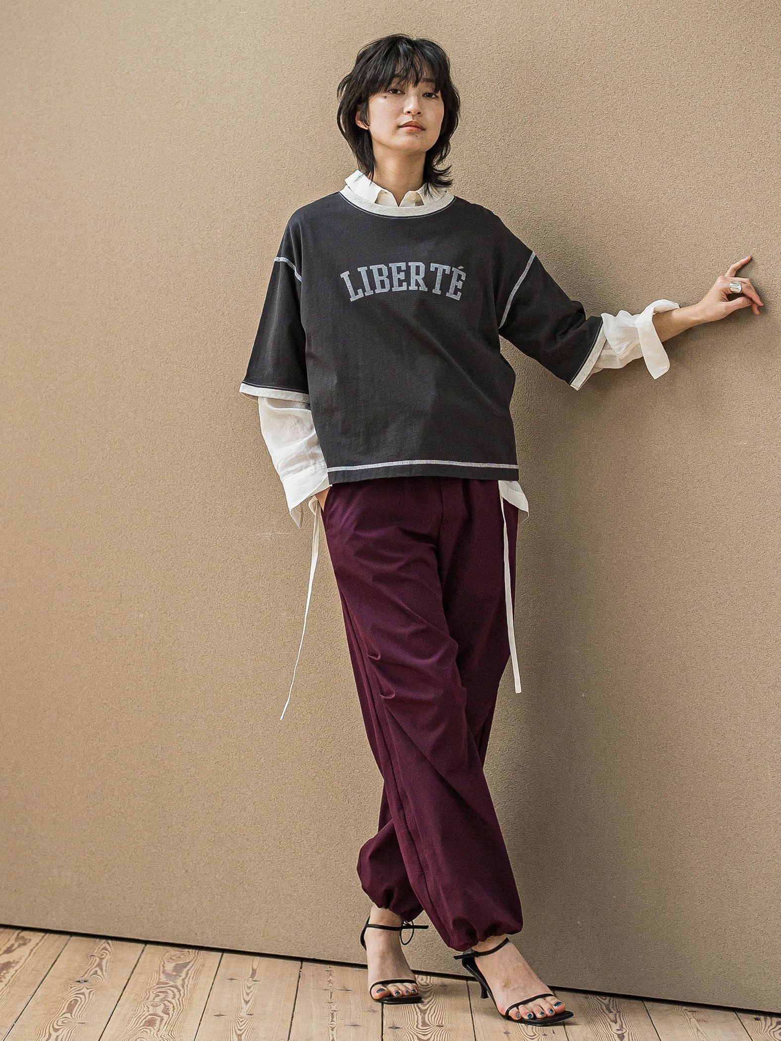 撥水サイドラインパラシュートパンツ≪手洗い可能≫