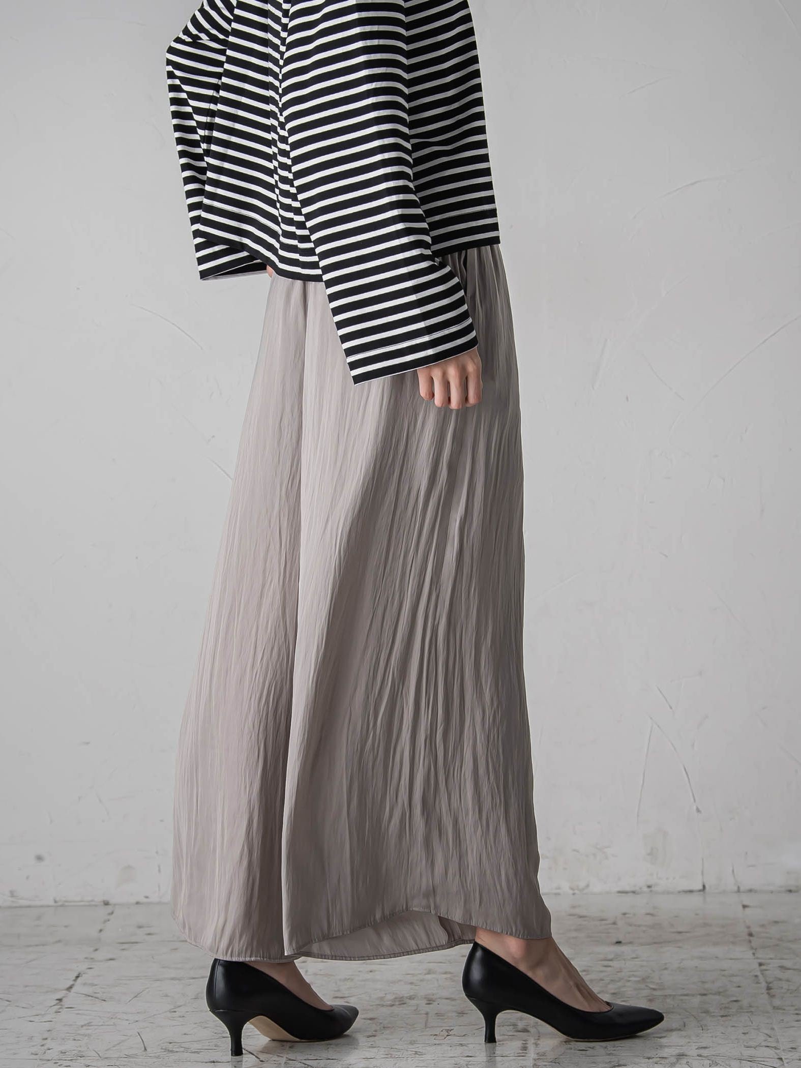 【カタログ掲載】スエードタッチサテンパンツ≪洗濯機で洗える≫