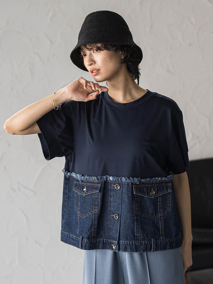 デニムドッキングTシャツ