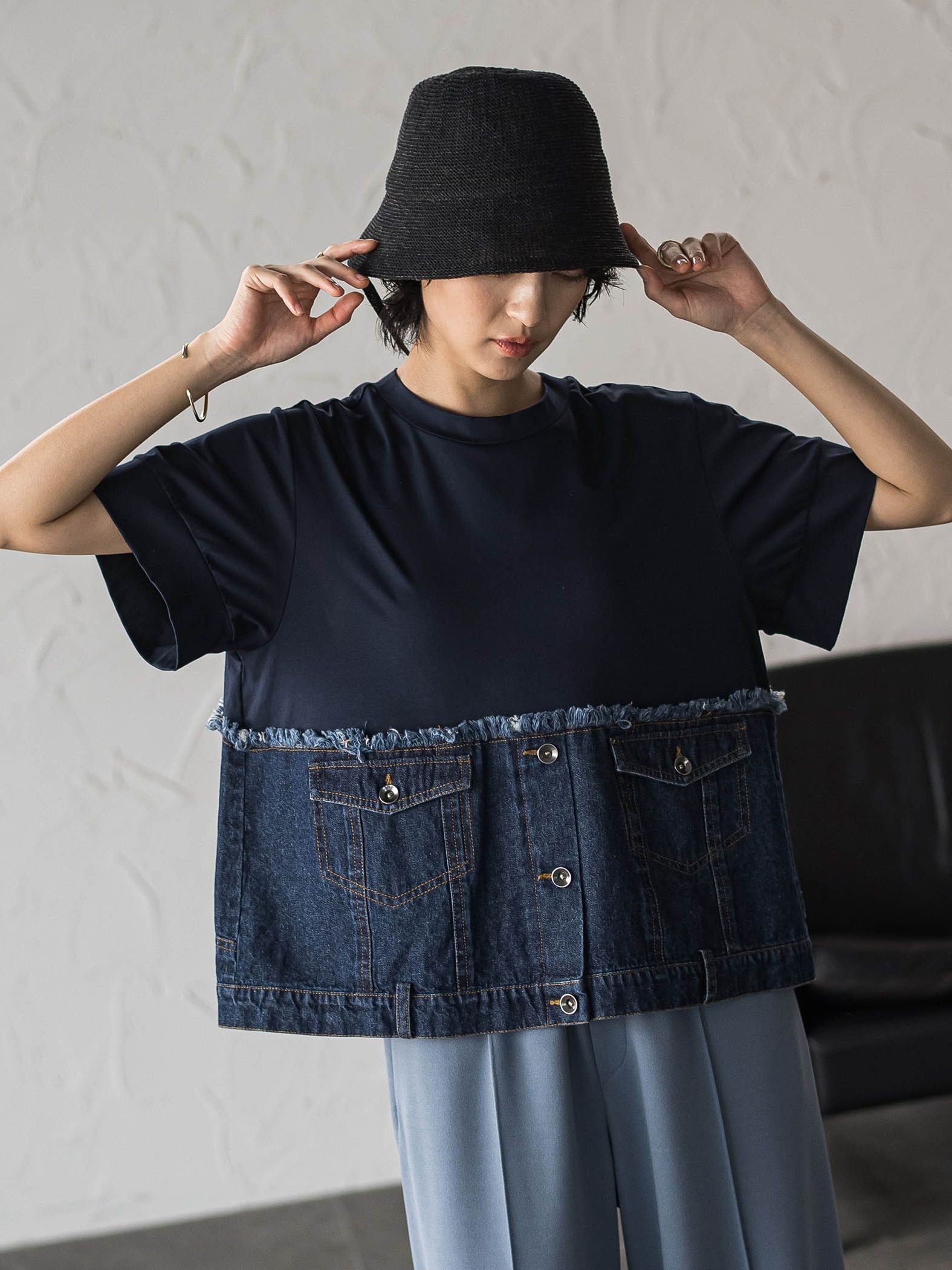 デニムドッキングTシャツ