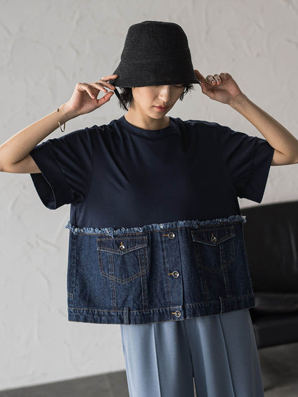 デニムドッキングTシャツ