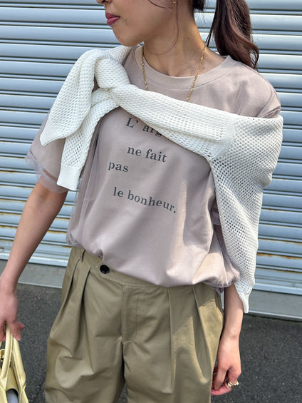 【WEB限定】チュールレイヤードロゴカットソー≪手洗い可能≫