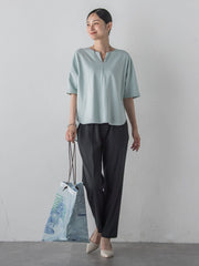 【WEB限定】≪夏の体型カバーに≫タックフレアカットソー
