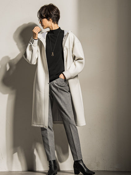 【STORY11月号掲載】両面起毛ストレッチテーパードパンツ≪洗える≫