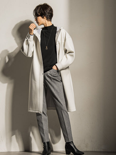 【STORY11月号掲載】両面起毛ストレッチテーパードパンツ≪洗える≫