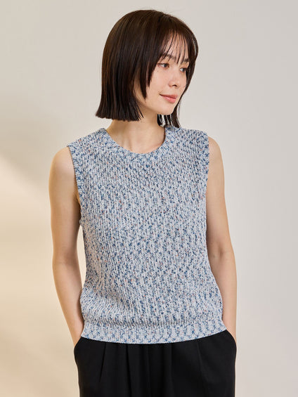 ミックスコイルクロップドニットベスト