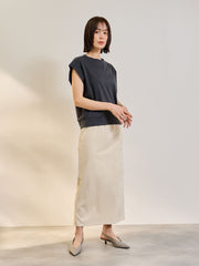 ストレッチフェイクスウェードナロースカート