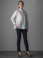 ネックフリルブラウス