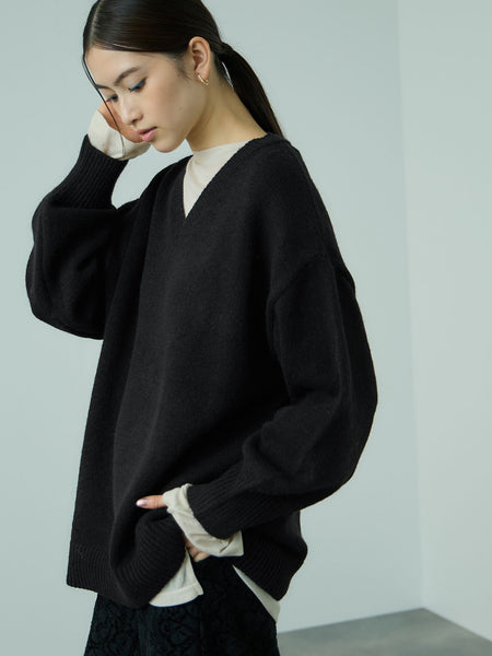 アルパカタッチVネックニットプルオーバー≪手洗い可能≫