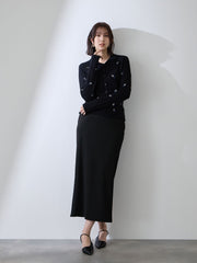 ミドルリブナロースカート≪洗濯機で洗える≫