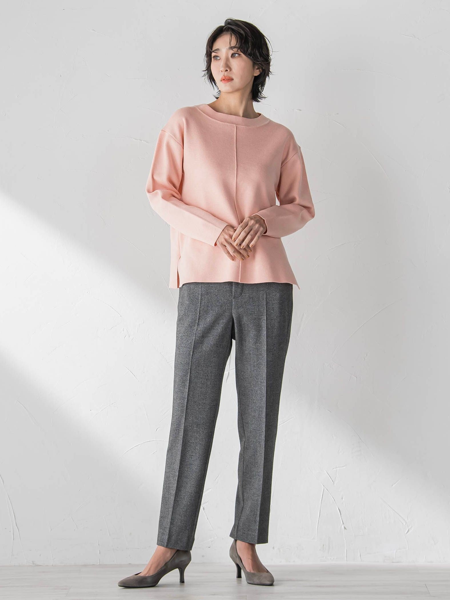 両面起毛2WAYストレッチテーパードパンツ