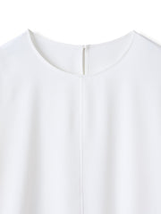 裾レースジョーゼットブラウス