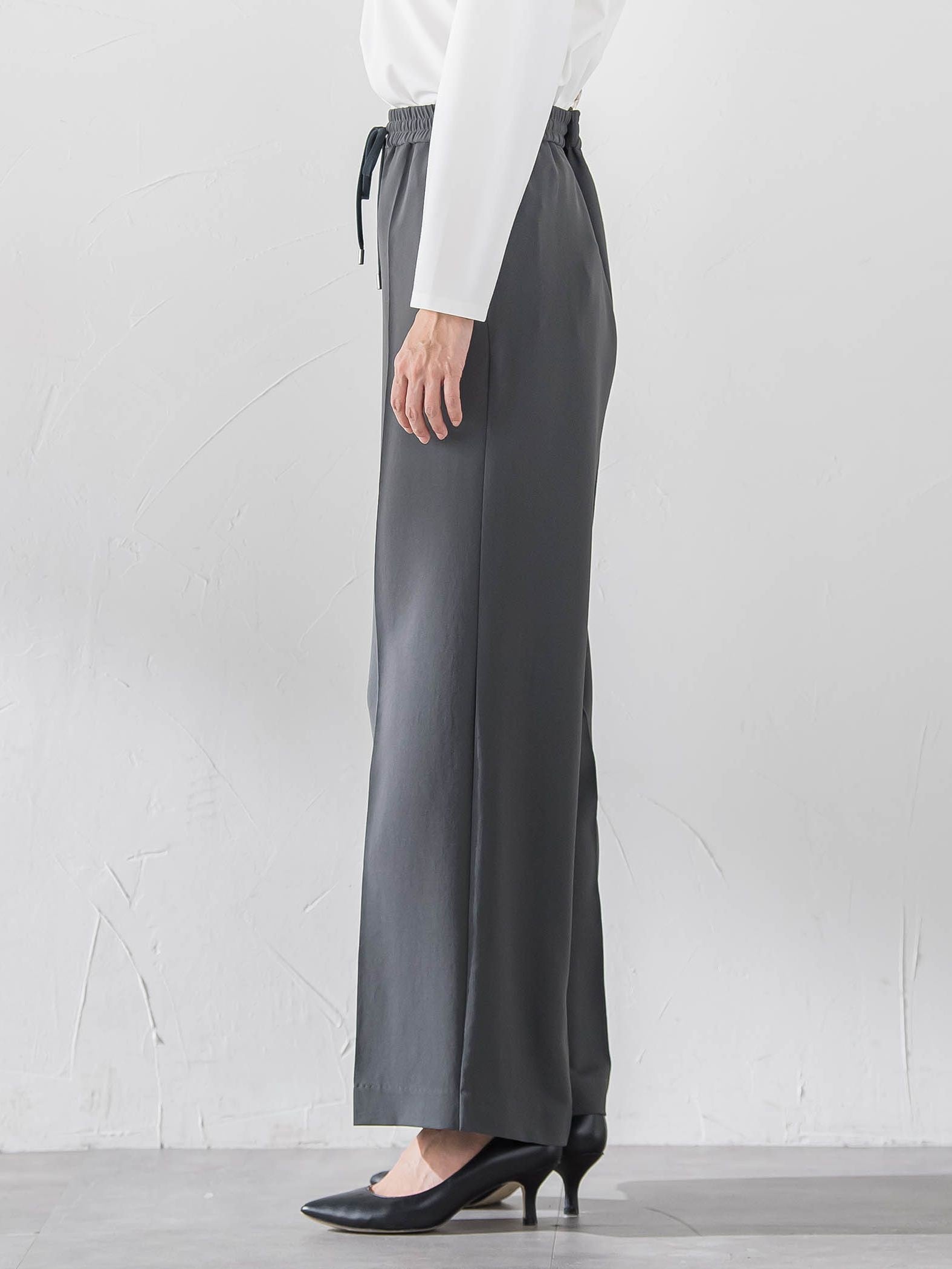 ハイストレッチカルゼワイドパンツ