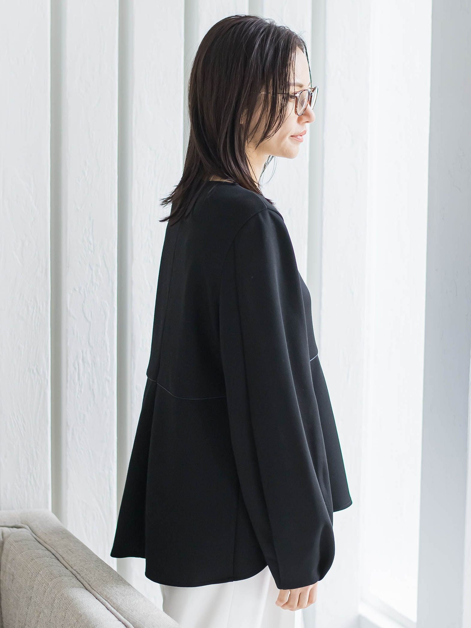 ペプラムシルエットプルオーバー≪洗える≫