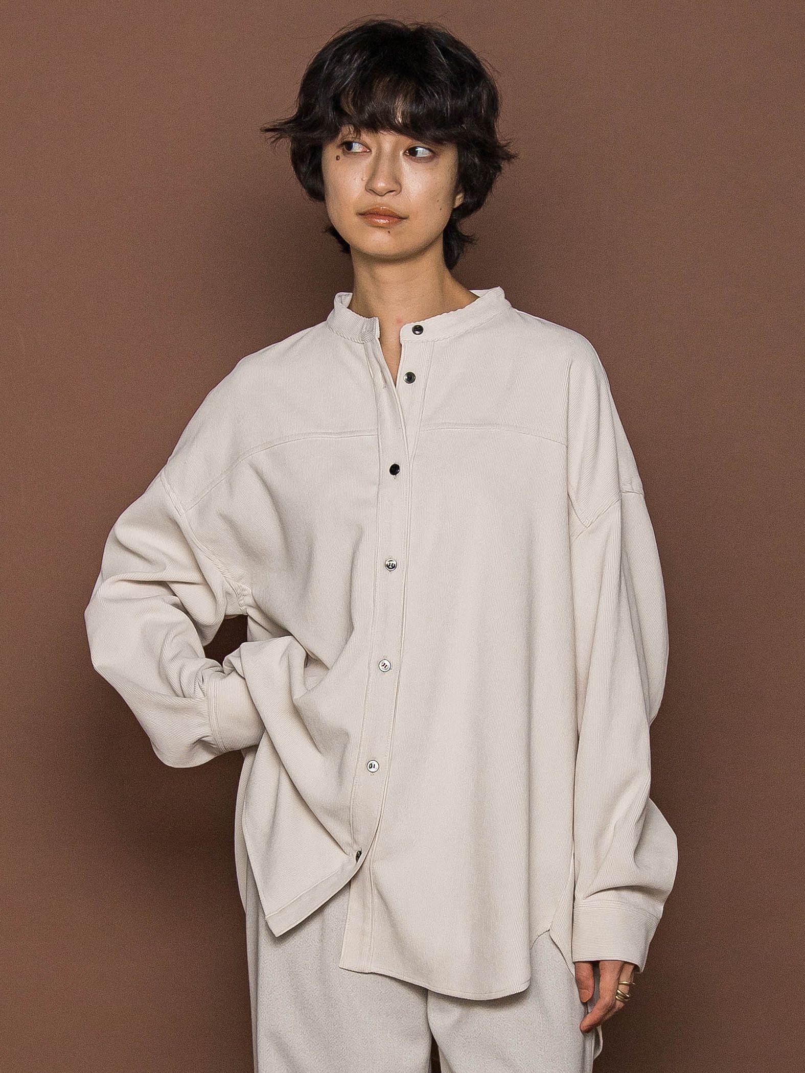 コーデュロイバックタックシャツ≪手洗い可能≫