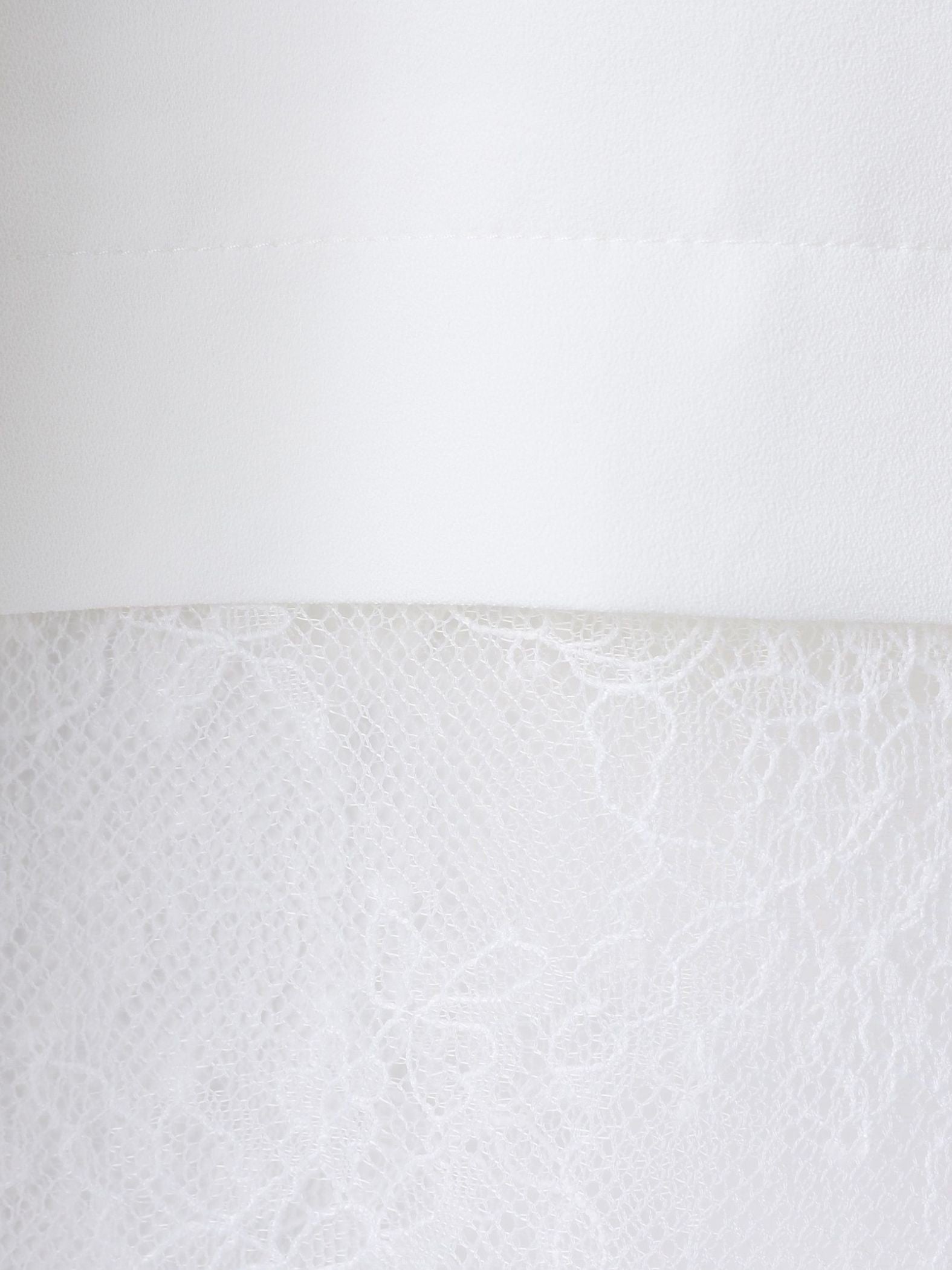 裾レースジョーゼットブラウス