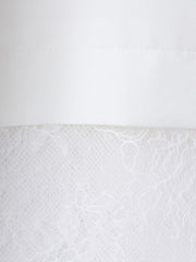 裾レースジョーゼットブラウス