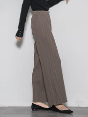 【WEB限定】裏起毛プリーツパンツ≪手洗い可能≫