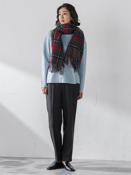 チェックマフラー