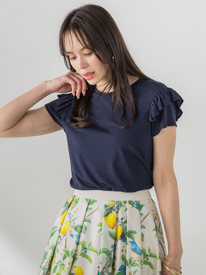 【WEB限定】ショルダーフリルカットソー