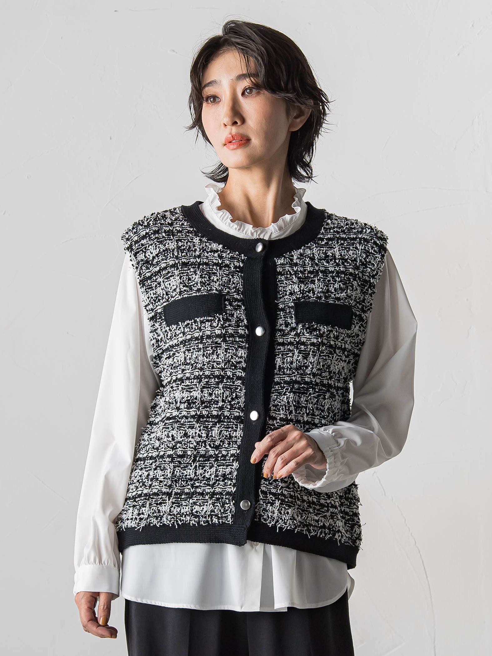 ドレープブロードストレッチブラウス