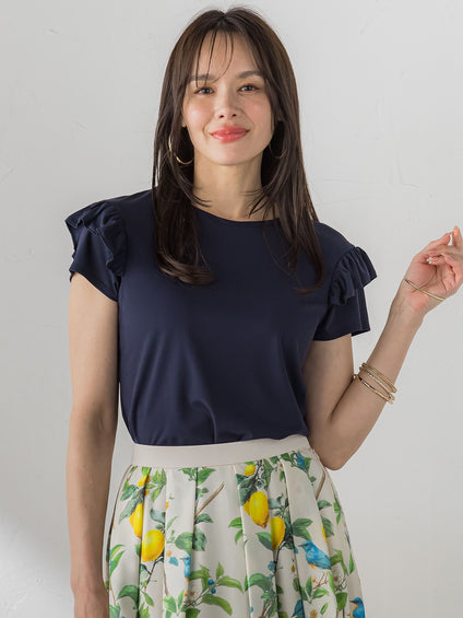 【WEB限定】ショルダーフリルカットソー