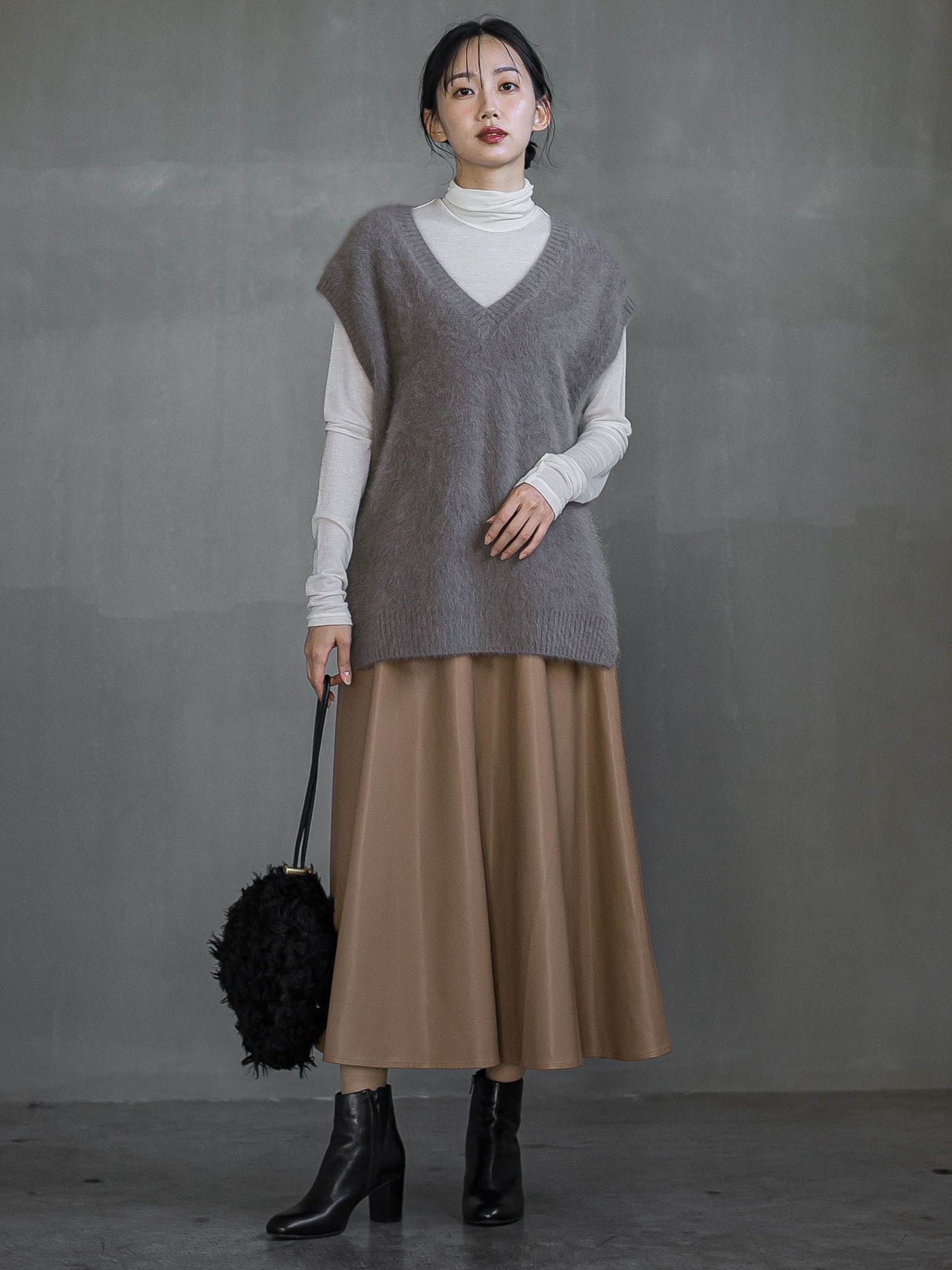 レザーライクスカート≪洗濯機で洗える≫