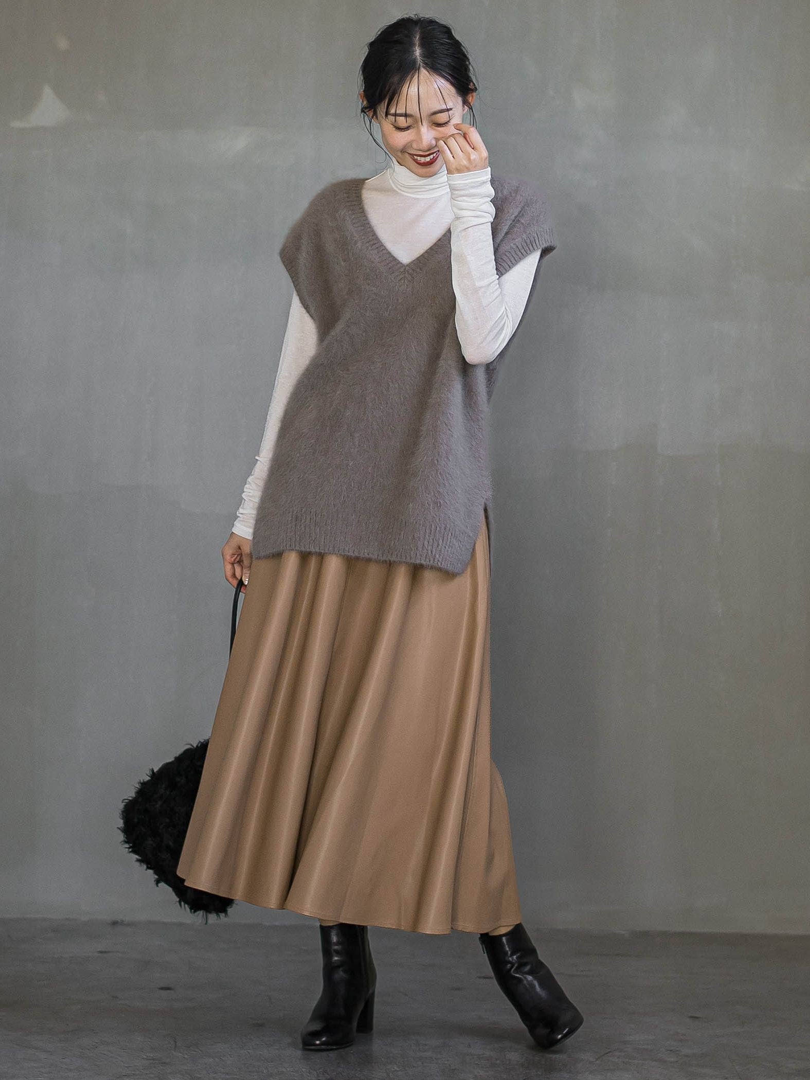 レザーライクスカート≪洗濯機で洗える≫