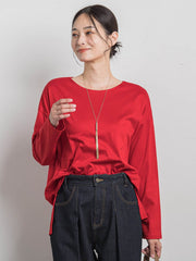【WEB限定】接触冷感大人ロンT ≪洗える／汗じみ防止≫